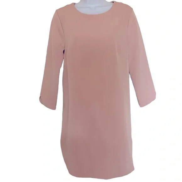 H & M Womens light Pink Dress,size 10, rounded w/small slits @hem line & sleeve H & M Womens light Pink Dress,size 10, rounded w/small slits @hem line & sleeve